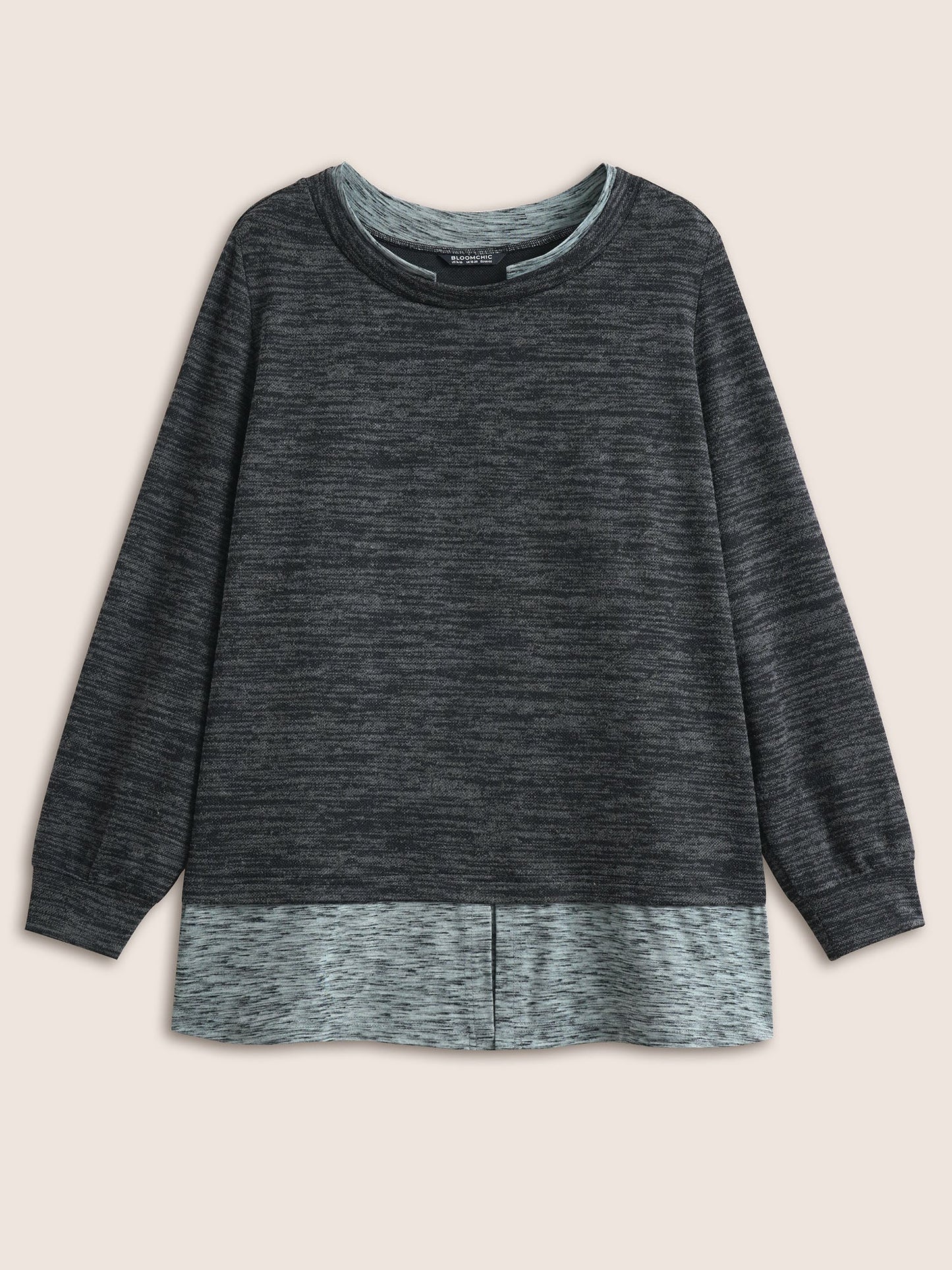 2-In-1 Heather Patchwork Sweatshirt