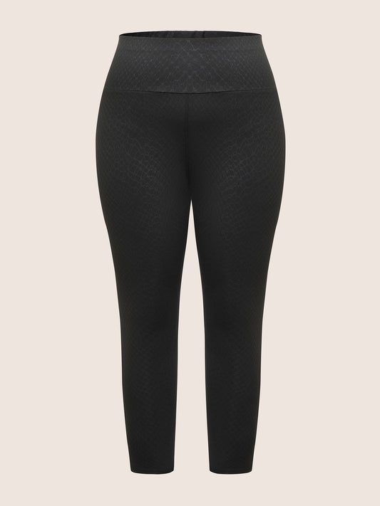 Plain Textured Skinny High Rise Leggings