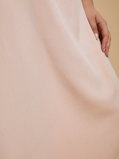 Plain Side Knot Wrap Maxi Dress