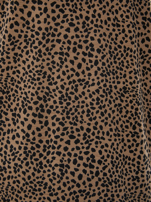 Leopard Print Split Lounge Dress