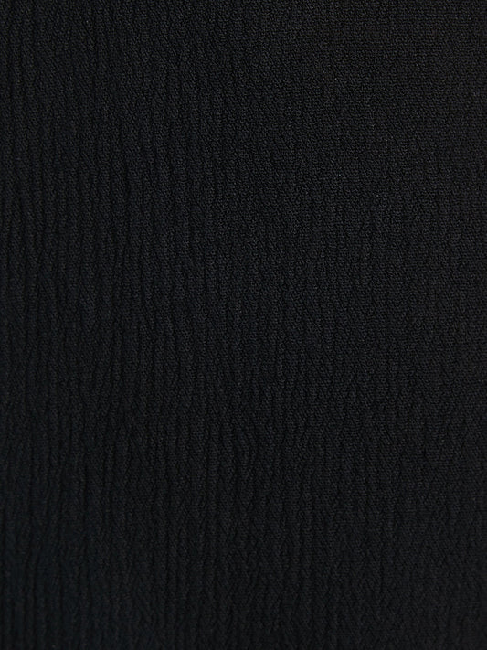 Black Ruffle Hem Skirt