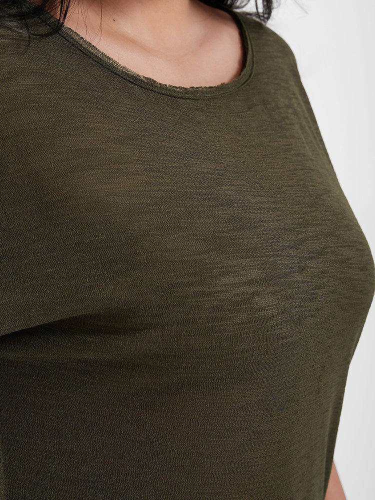 Solid Quilting Sheer T-shirt