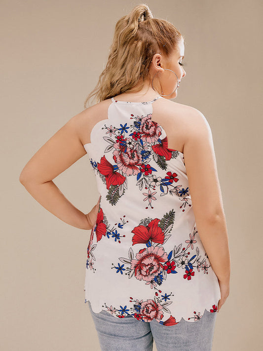 Floral Irregular Tank Top