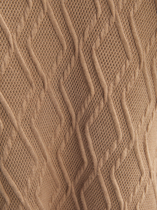 Geometric Contrast Flap Pocket Button Up Shirt