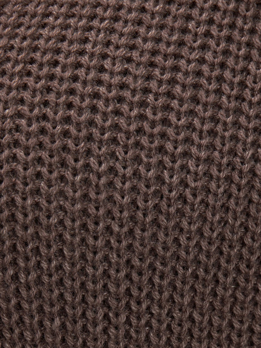 Plain Pointelle Knit Split Hem Pocket Button Front Long Cardigan