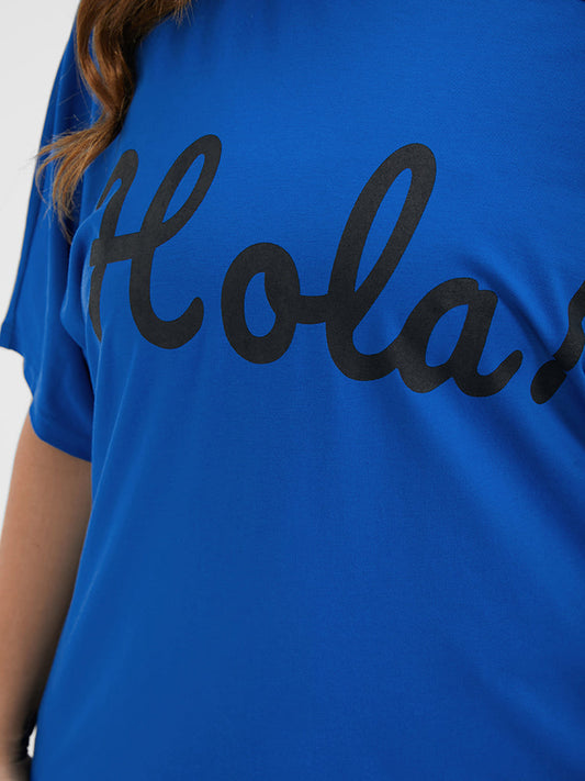 Plain One Shoulder Loose T-shirt