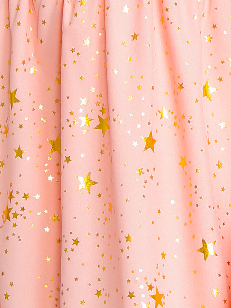 Gilding Ruffle Hem Dress