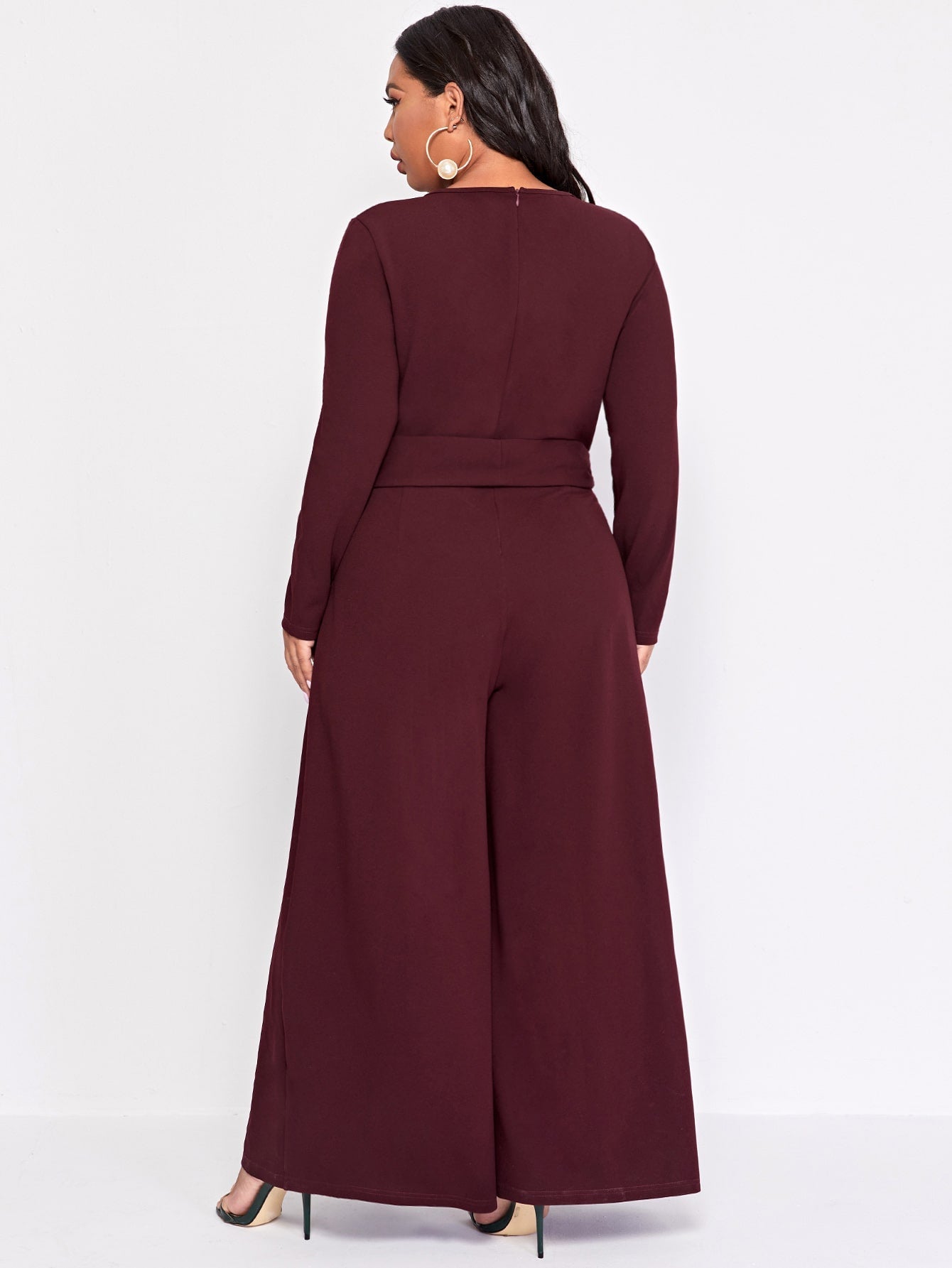 Self Tie Wide Leg Jumpsuit