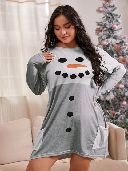 Color Block Graphic Print Casual Dress