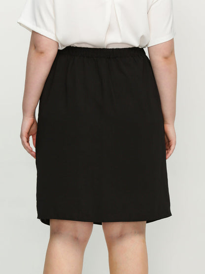 Ruched Split Hem Skirt