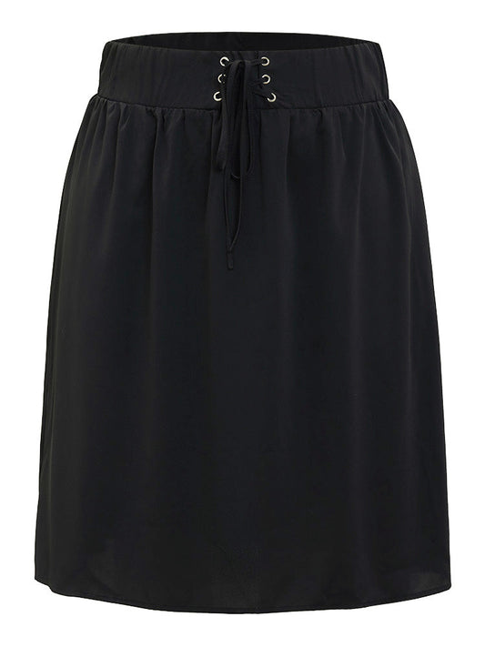 Plain Pocket Lace Up Skirt