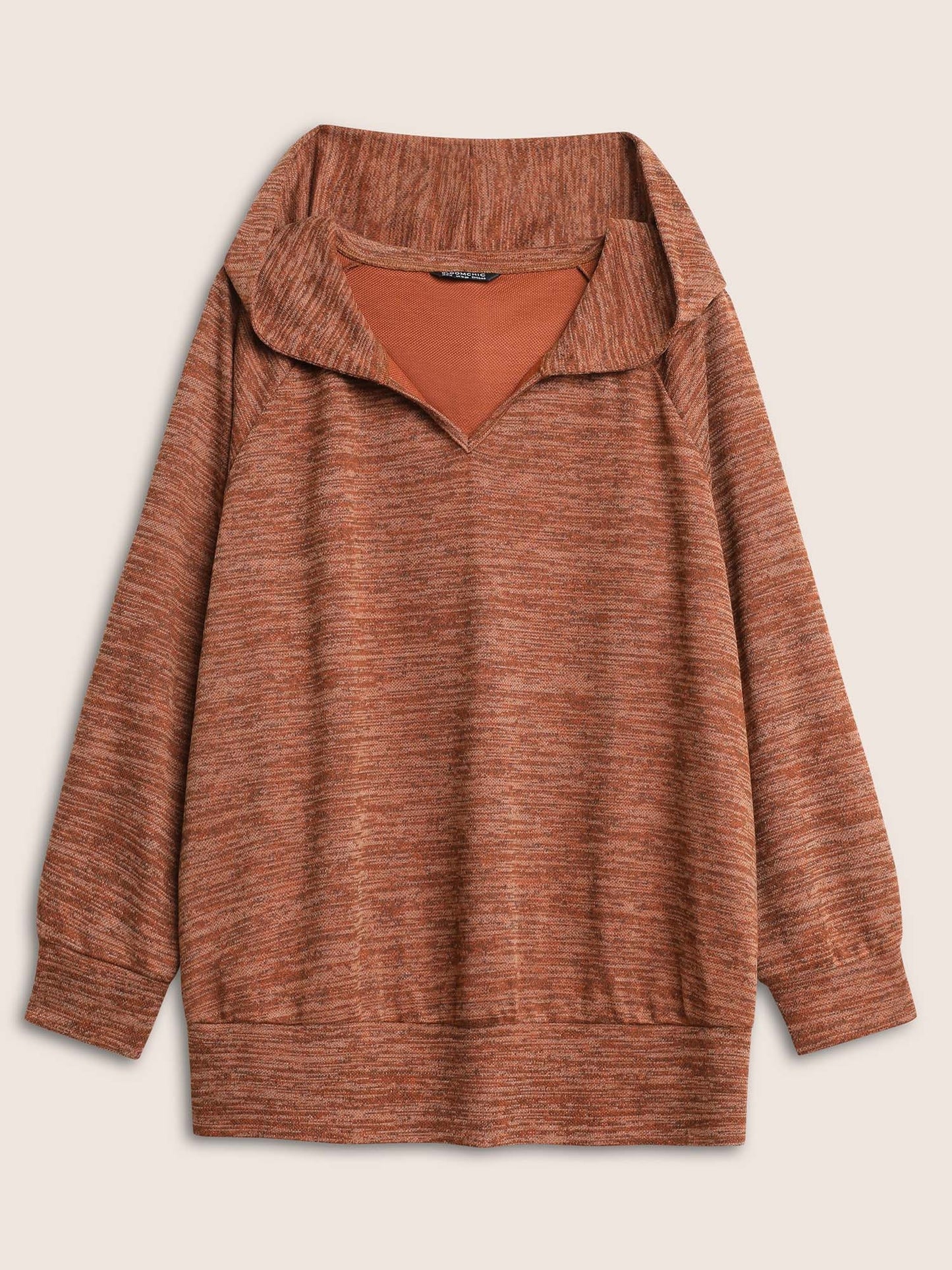 Heather Hooded Long Sleeve Sweatshirt