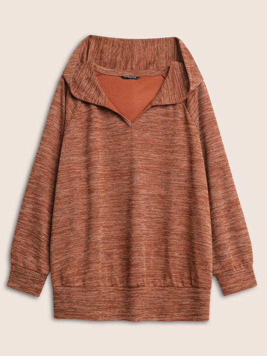 Heather Hooded Long Sleeve Sweatshirt