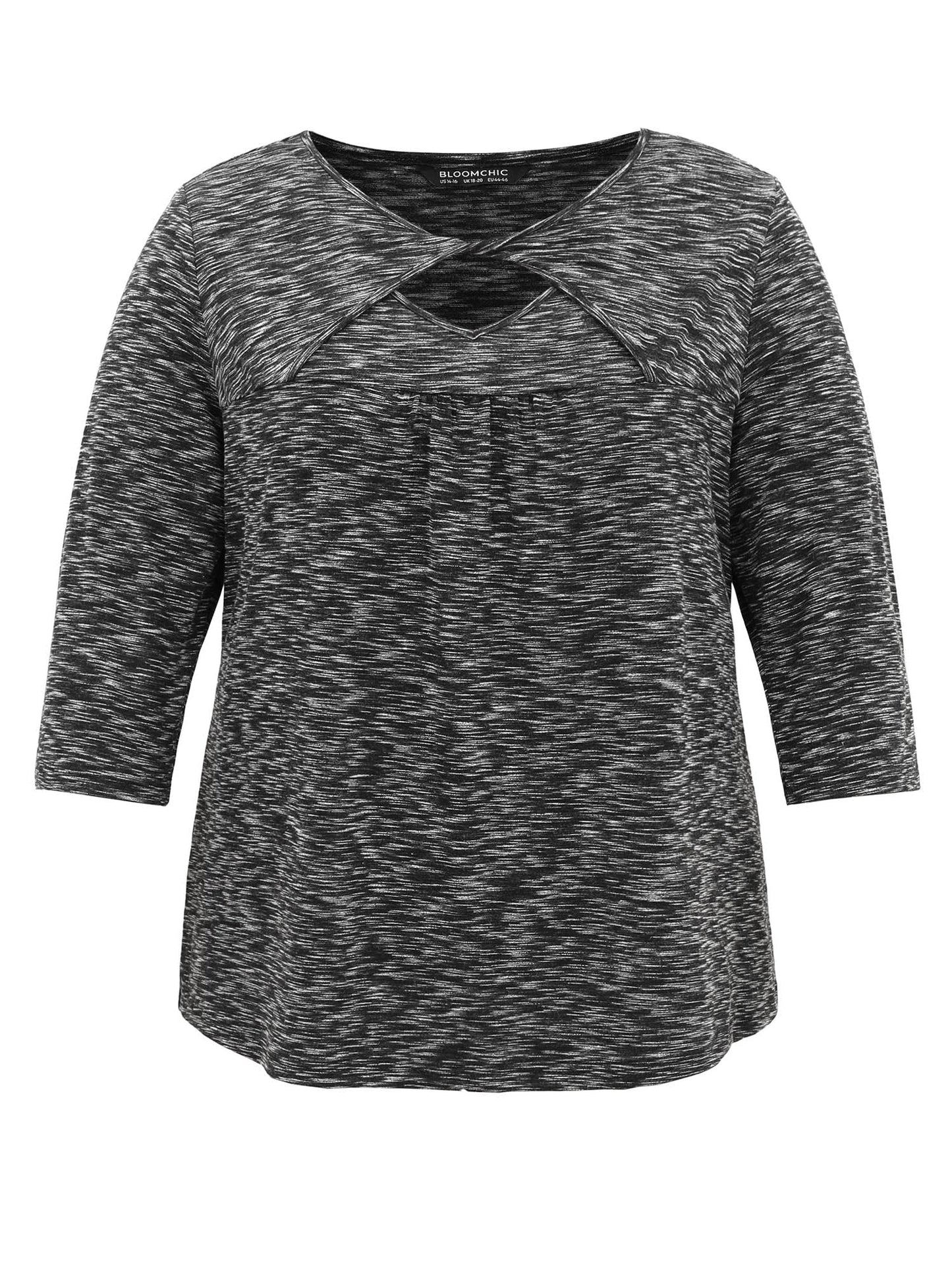 Heather Keyhole Twist Front T-shirt