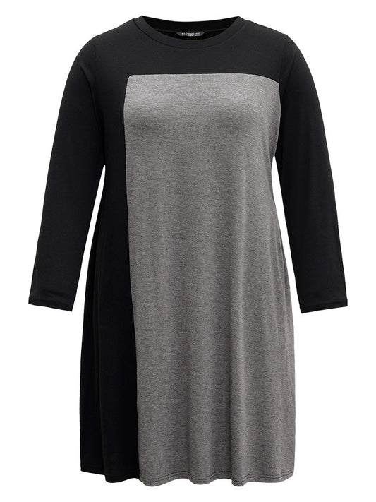 Supersoft Essentials Two Tone Pocket Dress