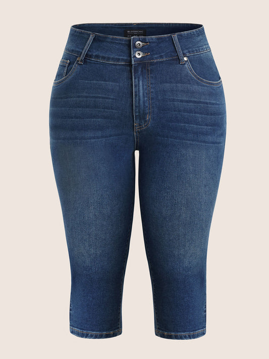 Skinny Below The Knees Pocket Jeans