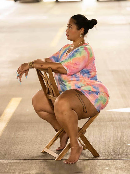 Twist Hem Tie Dye Dress