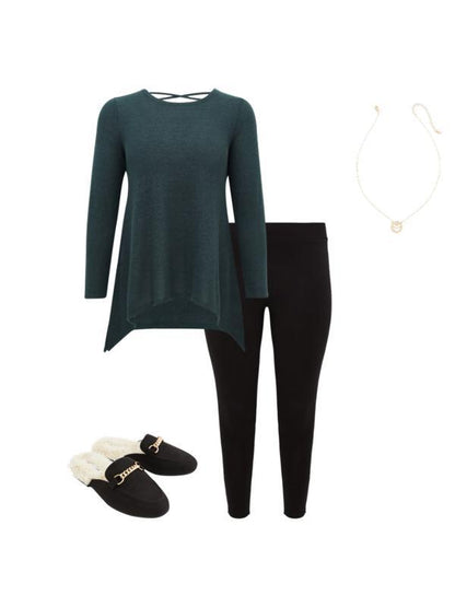 Hollow Out Back Irregular T-shirt