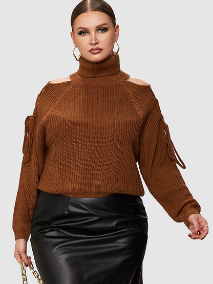 Drawstring Lace Up Sweater