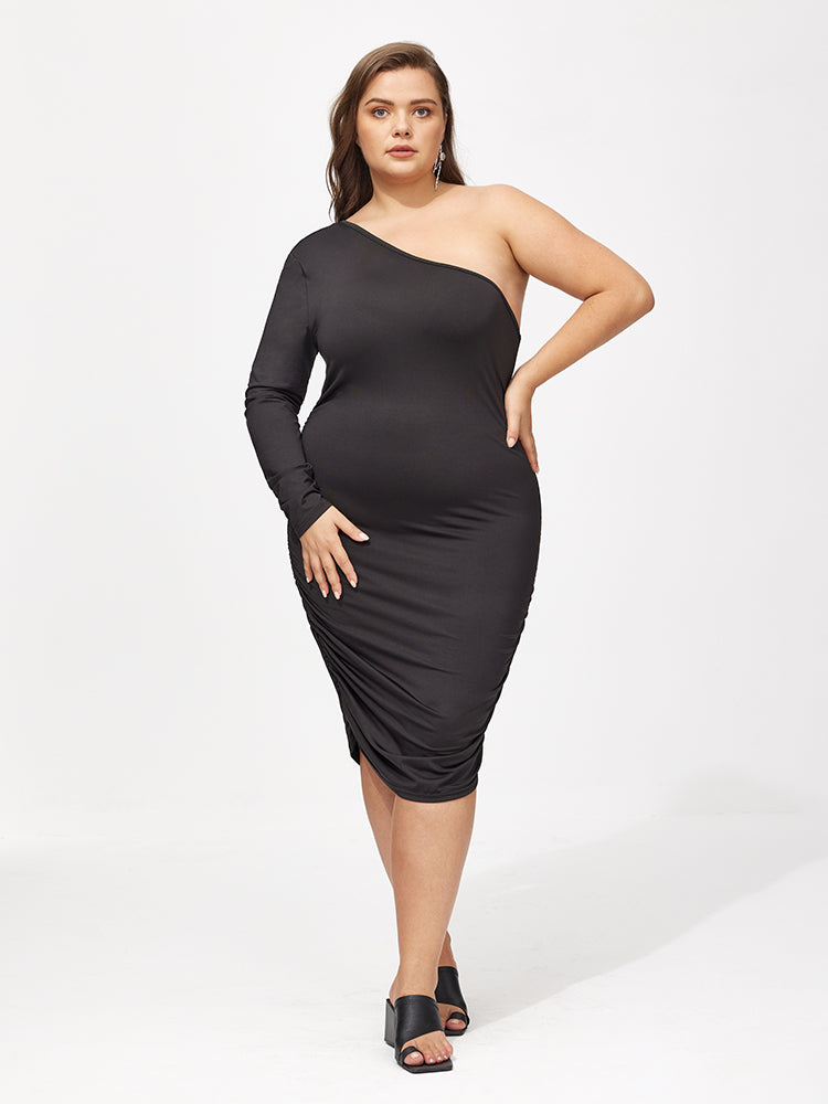 Asymmetrical One shoulder Dress