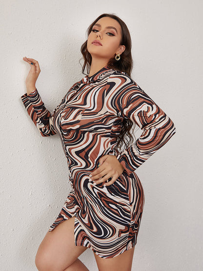 Ripple Printing Dress