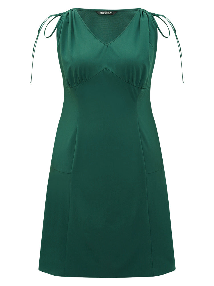 Supersoft Essentials Drawstring Pocket Gathered Ruffle Hem Dress