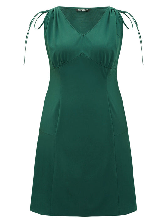 Supersoft Essentials Drawstring Pocket Gathered Ruffle Hem Dress