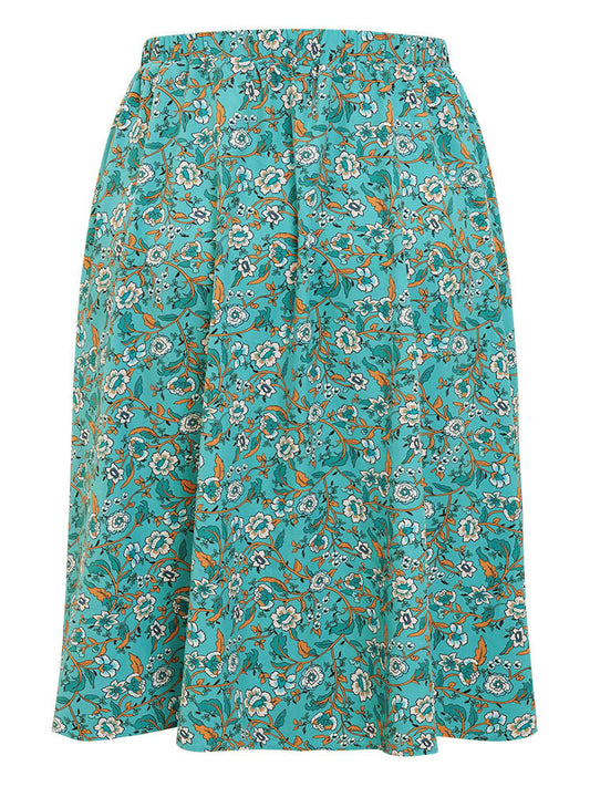 Bandana Print Pocket Button Detail Skirt