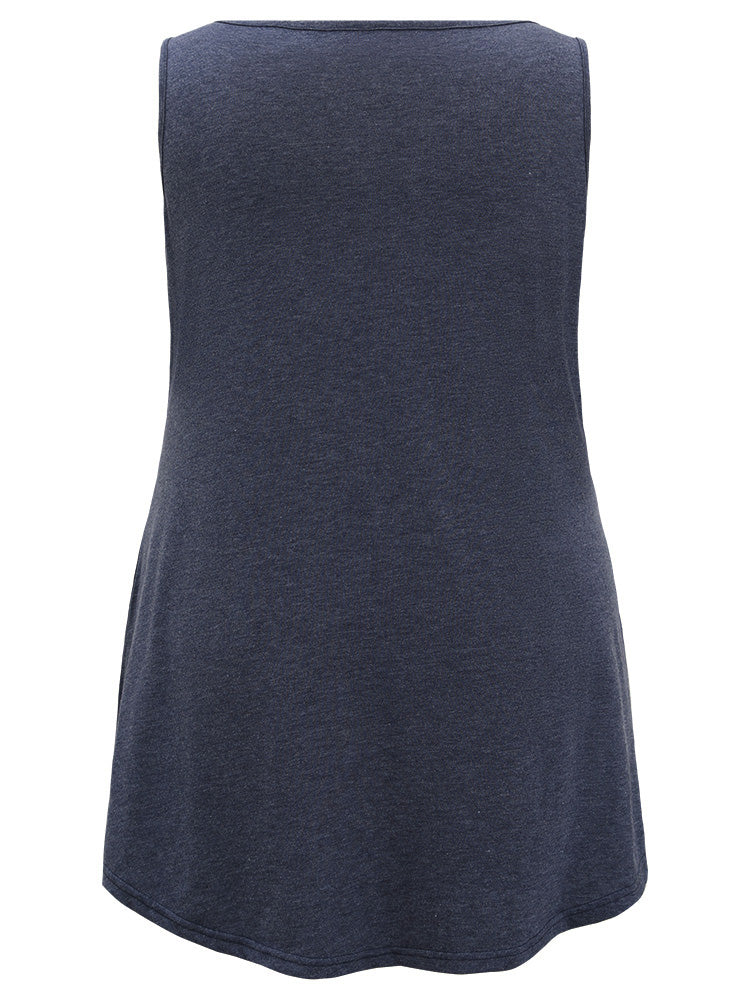 Sun Print High Low Hem Tank Top