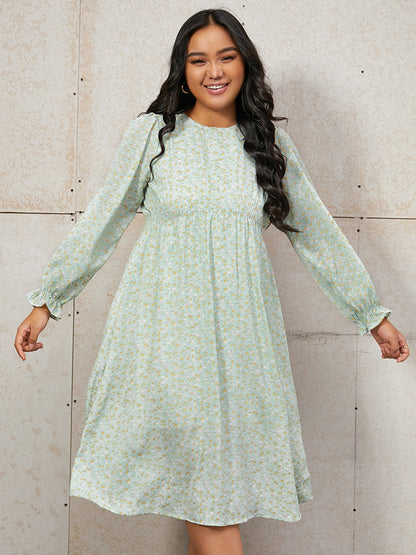 Ditsy Floral Elastic Waist Dress