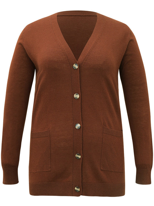 Supersoft Essentials Button Up Patched Pocket Cardigan