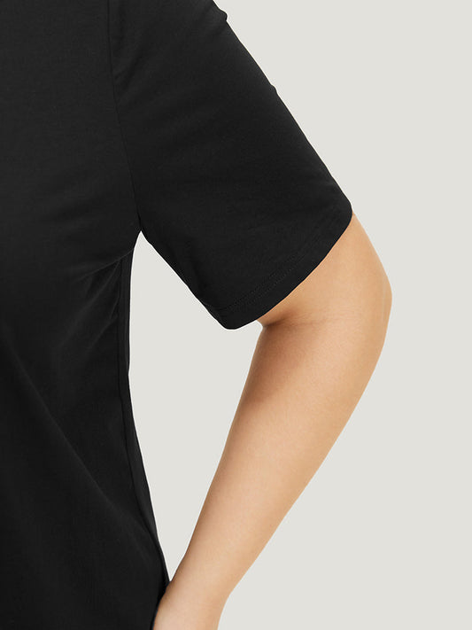 UltraCool Plain Round Neck Slightly Stretchy T-shirt