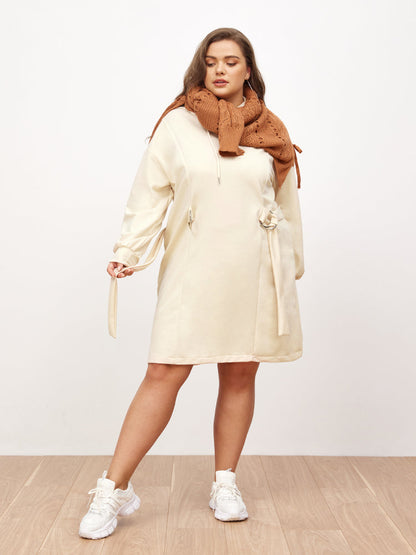 Side Buckle Sweatshirt Dress