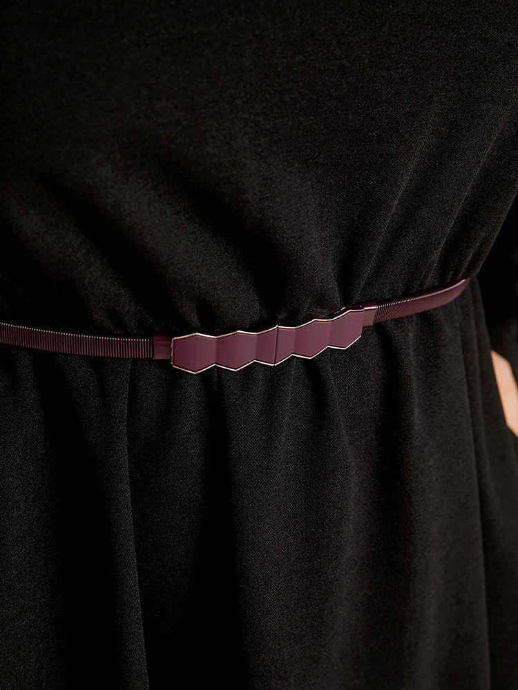 Geometric Decor Symmetrical Buckle Belt