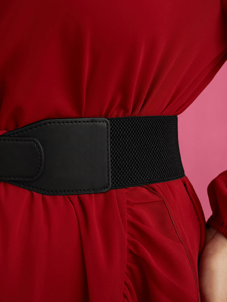 Rhinestone Square Design Elastic Belt