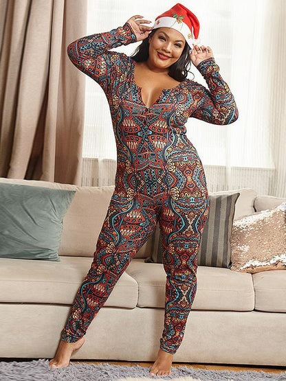 Ethnic Printed Slim Fit Jumpsuit
