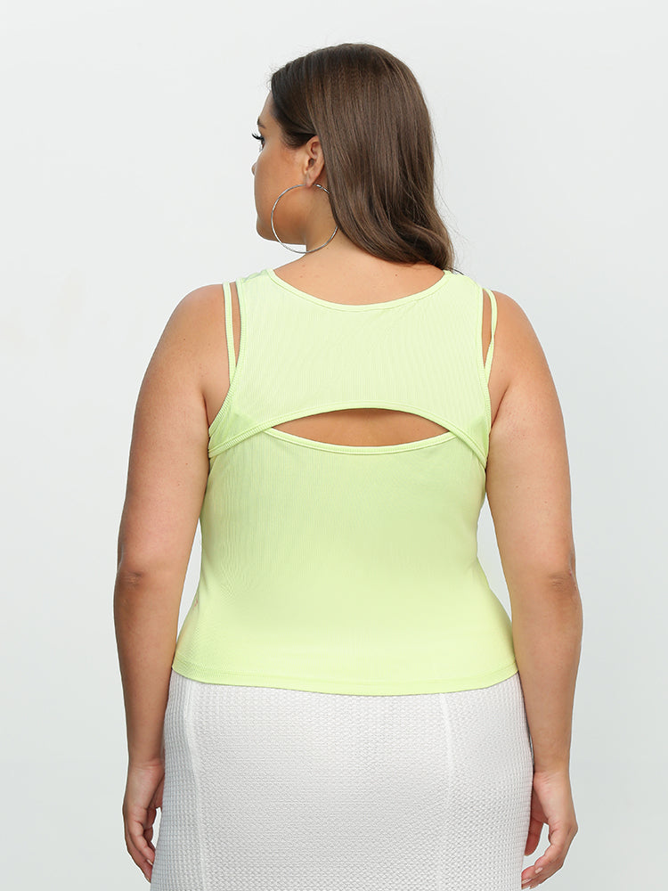 Cut Out Sleeveless Top
