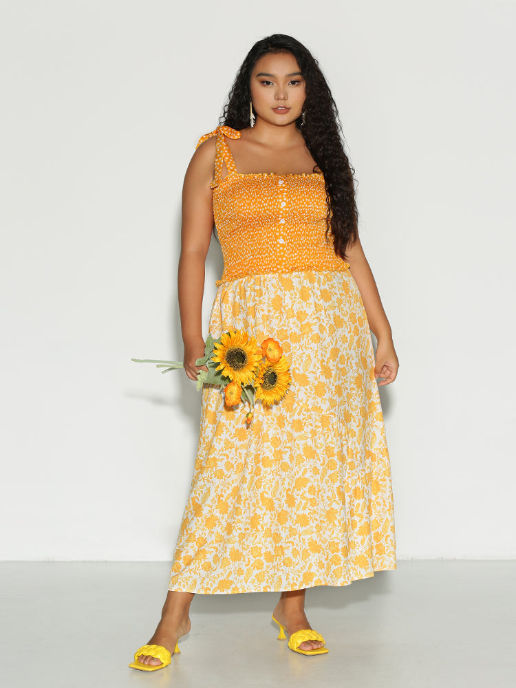 Ditsy Floral Shirred Top