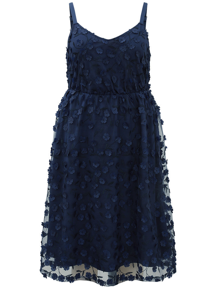 Floral Print Elastic Waist Pocket Cami Dress