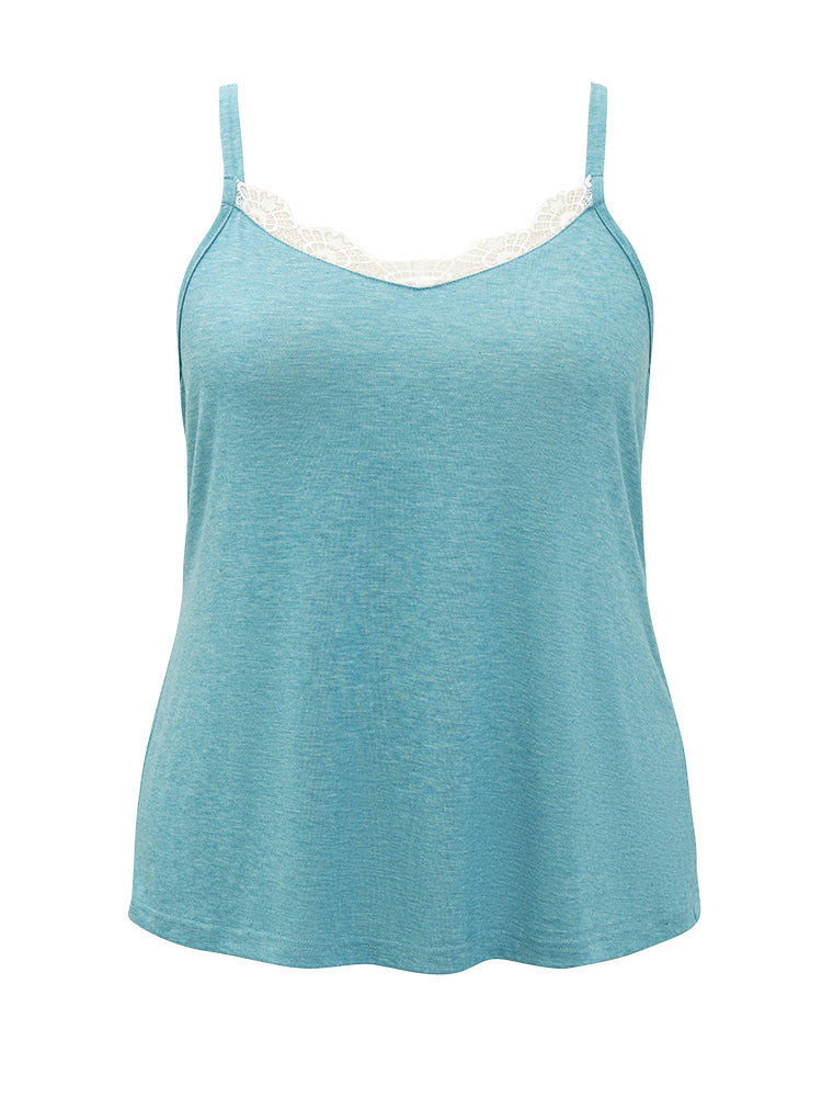 Plain Crochet Lace Sleep Cami Top