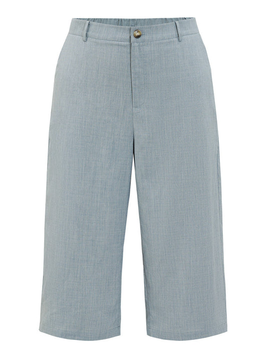 Plain High Rise Pocket Capri Pants