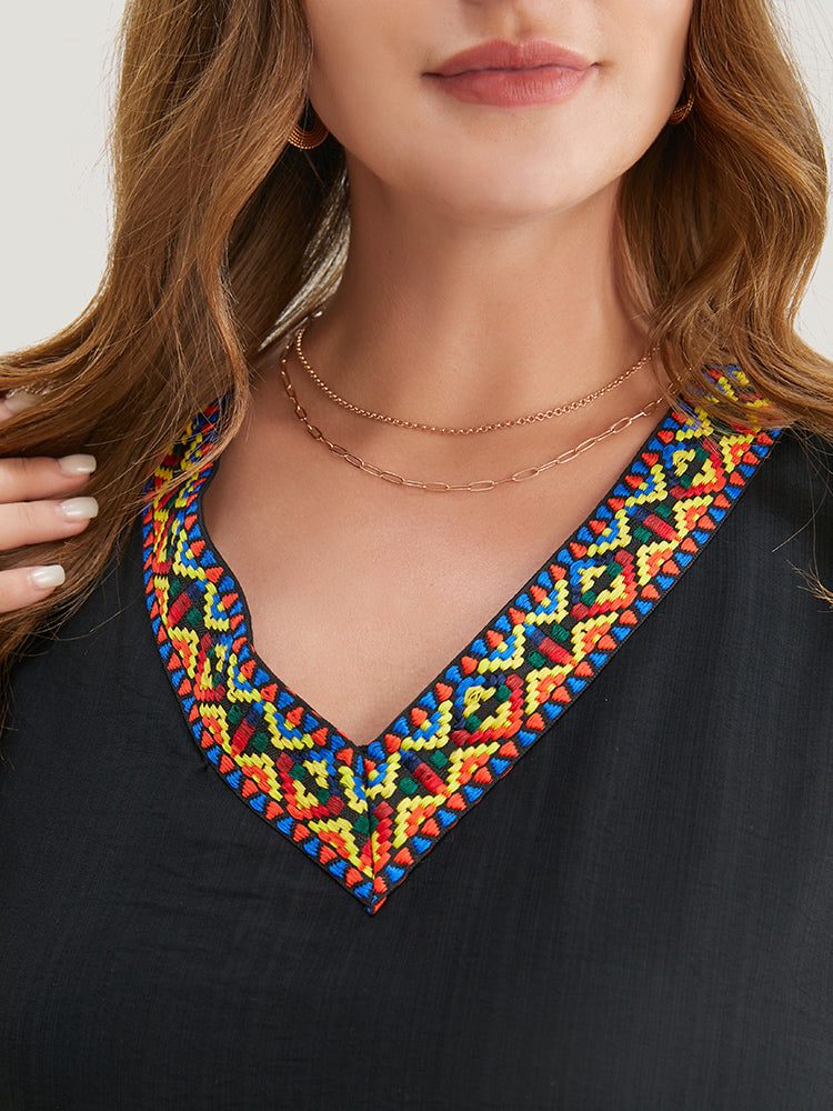 Solid Webbing Patchwork Sleeveless Tank Top