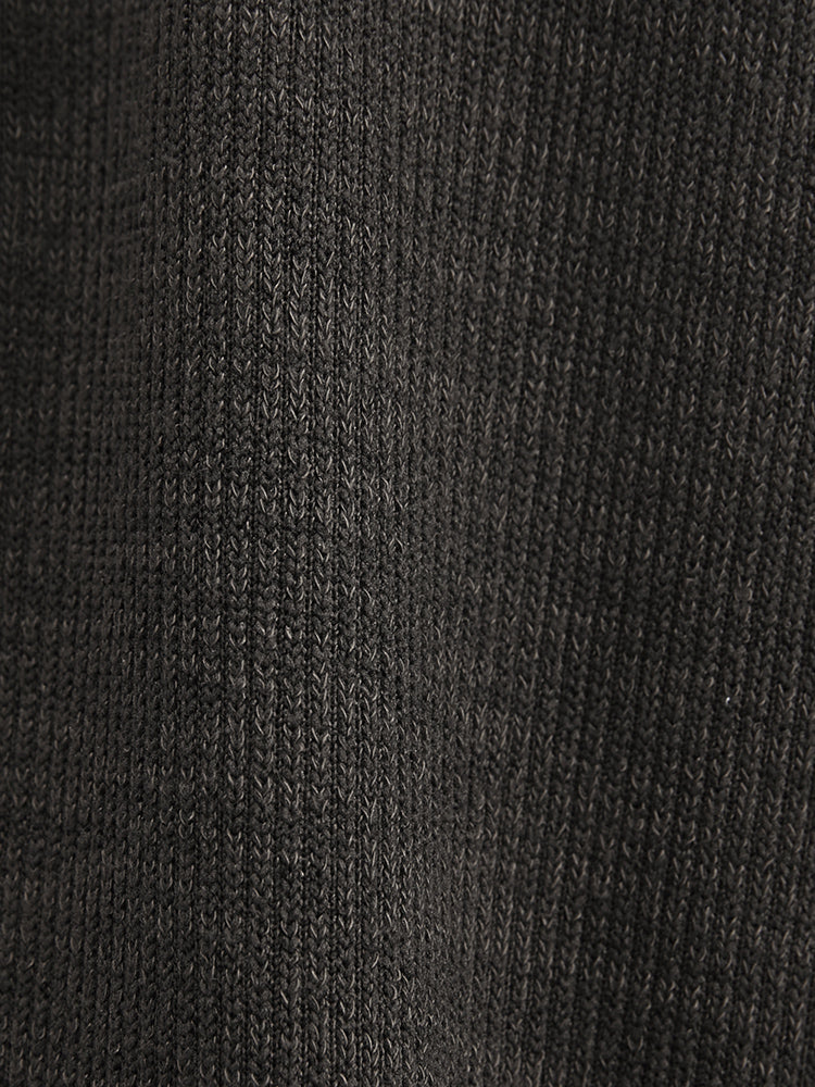 Solid Pocket Belted Open Front Heather Coat