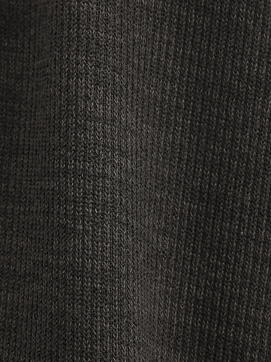 Solid Pocket Belted Open Front Heather Coat