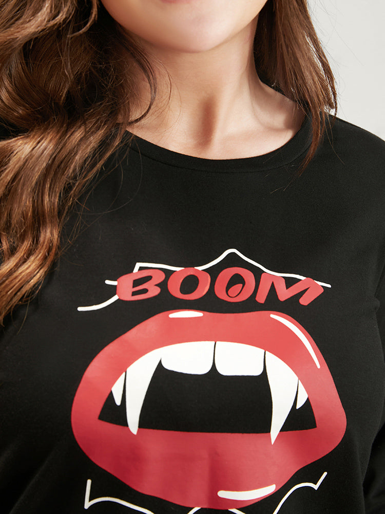 Halloween Lip Print Pajama Set