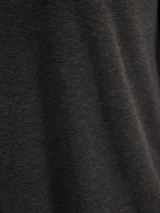 Solid Notched Asymmetrical Hem Long Tee