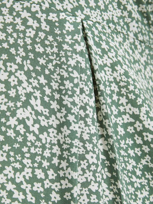 Bloom Dress - Floral Printed V Neck Ruffled Knee Dress