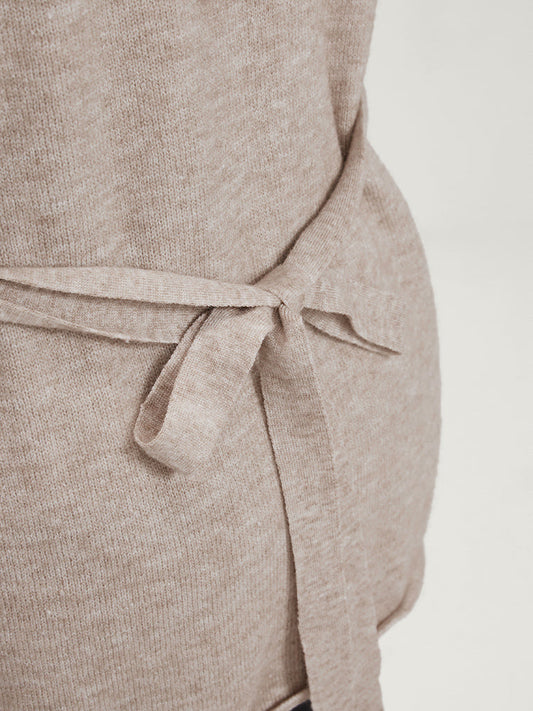 Solid Super Soft Plush Knit Belted Cable Knit Open Front Cardigan