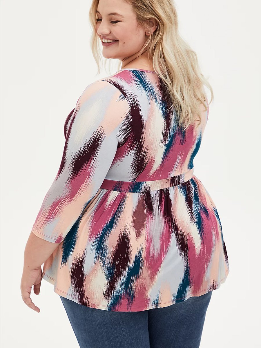 Graffiti V-neck Blouse