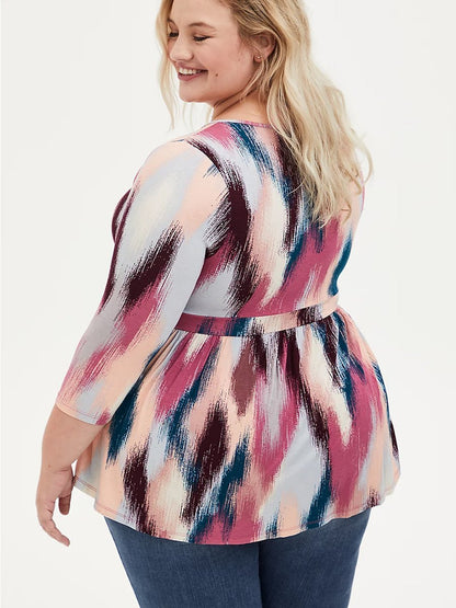 Graffiti V-neck Blouse